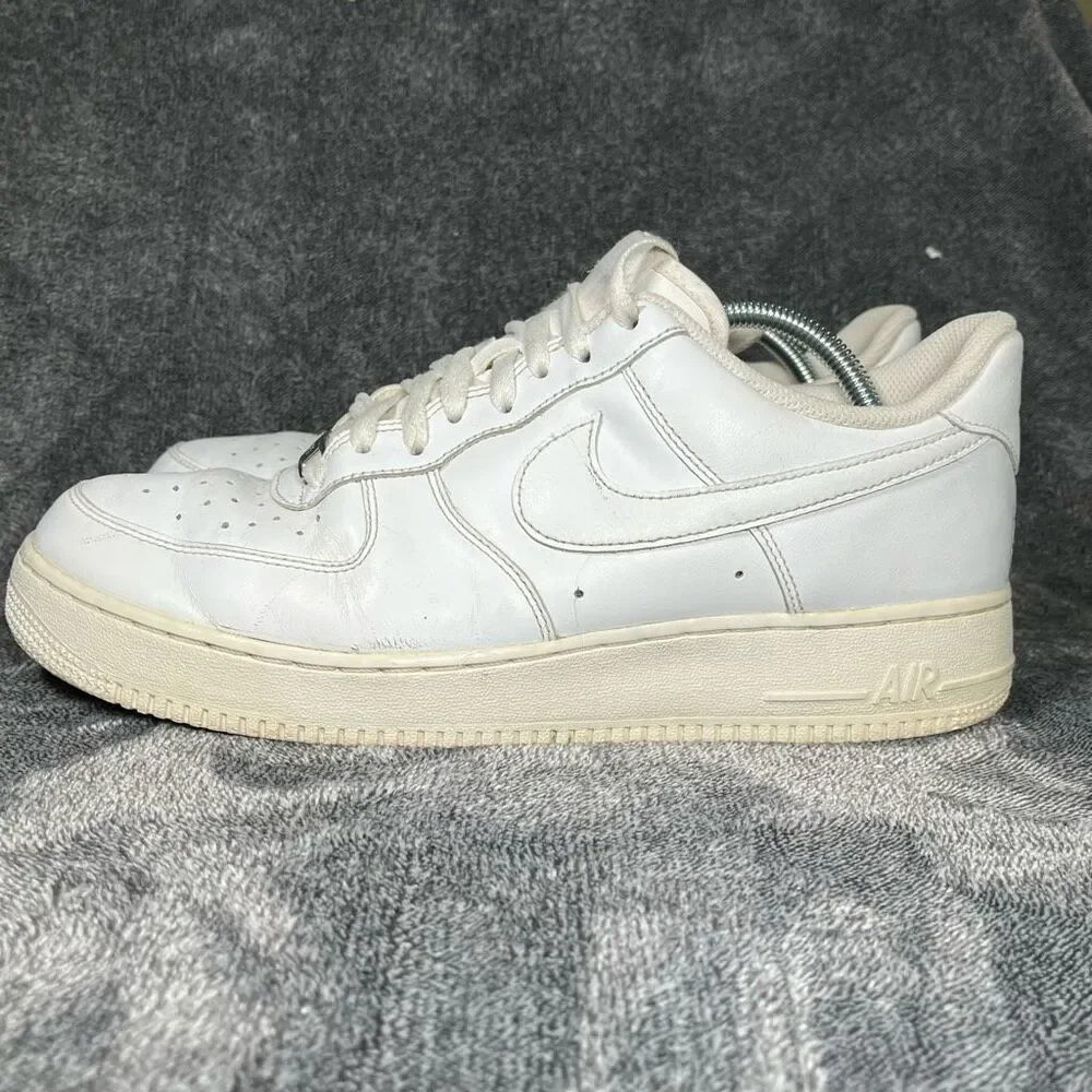 🩵 Nike Air Force 1 Low '07 Triple White Shoes Sneakers Men 10